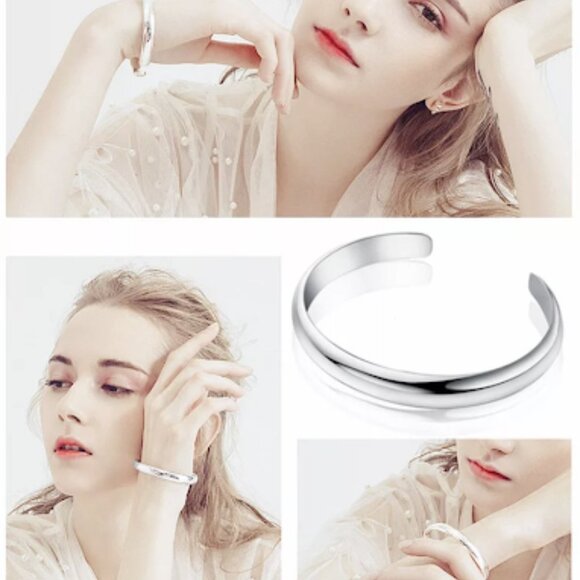 STERLING SILVER BANGLE BRACELET - Picture 6 of 7